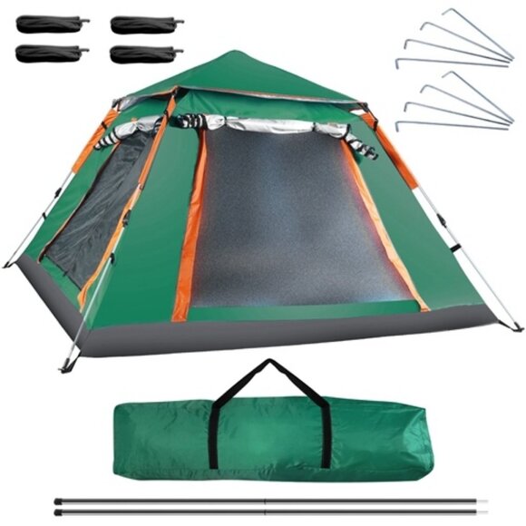 4-5 Person Camping Tent Outdoor Foldable Waterproof Tent with 2 Mosquito Net - Picture 8 of 8